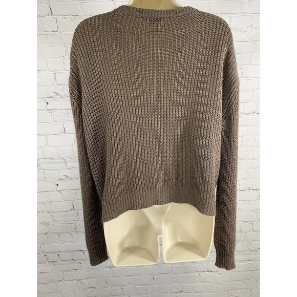 Dont Ask Why Brown Pullover Long Sleeve Knit Sweater Made in Italy ONE SIZE - Picture 4 of 10